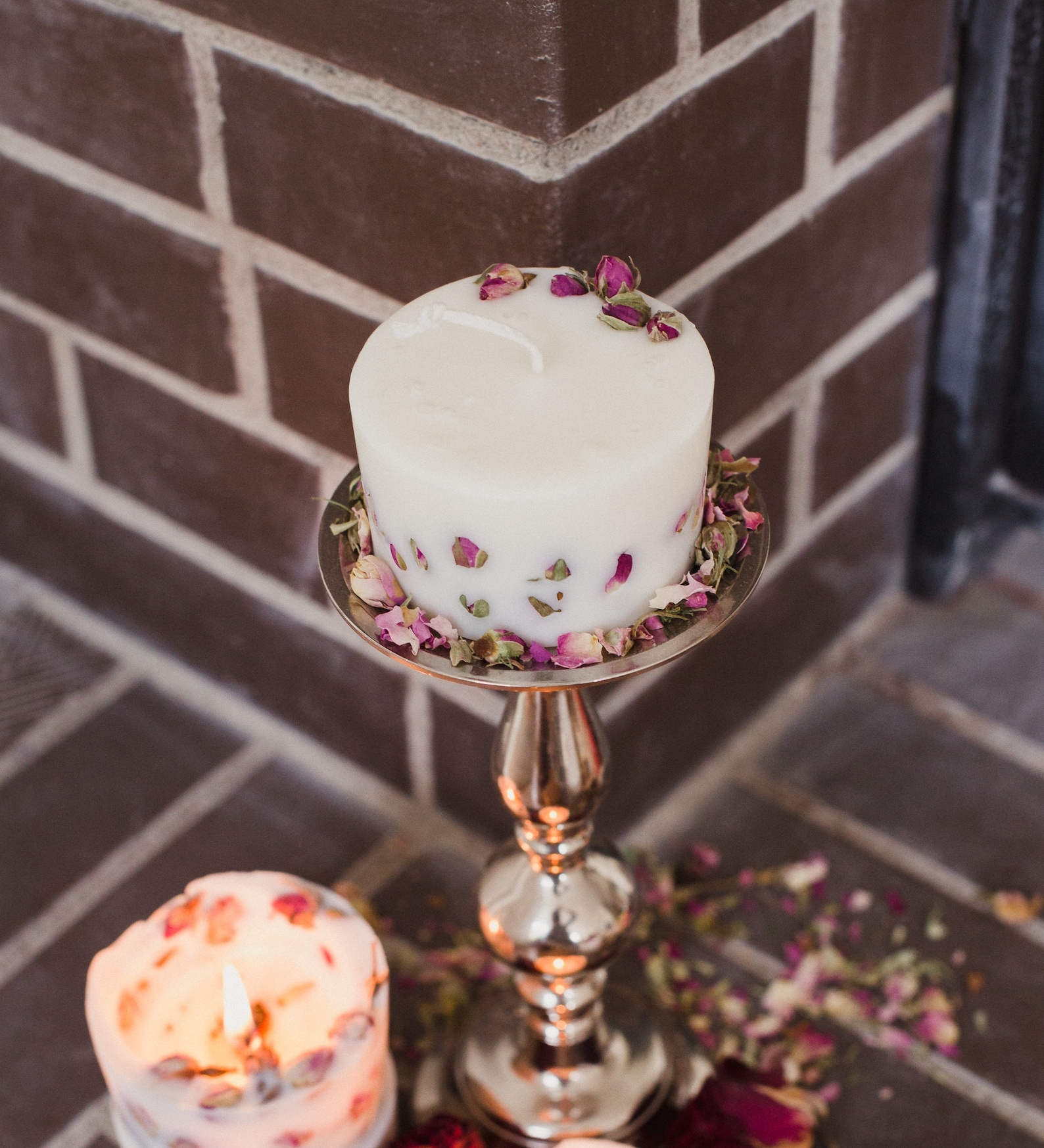 Candle rose Rose Essential Oil Candle Natural Etsy