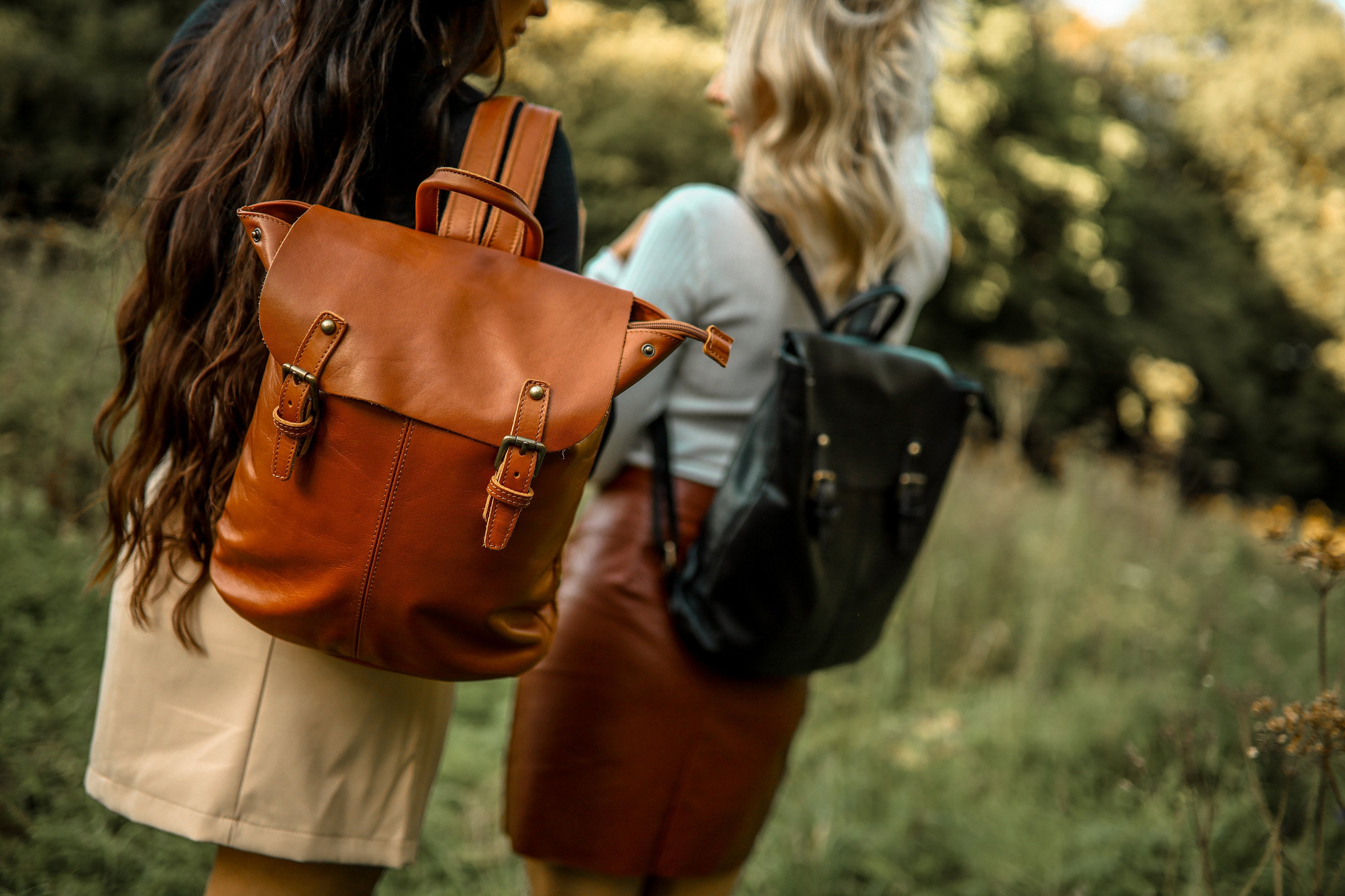 Personalised Leather Backpack Small 