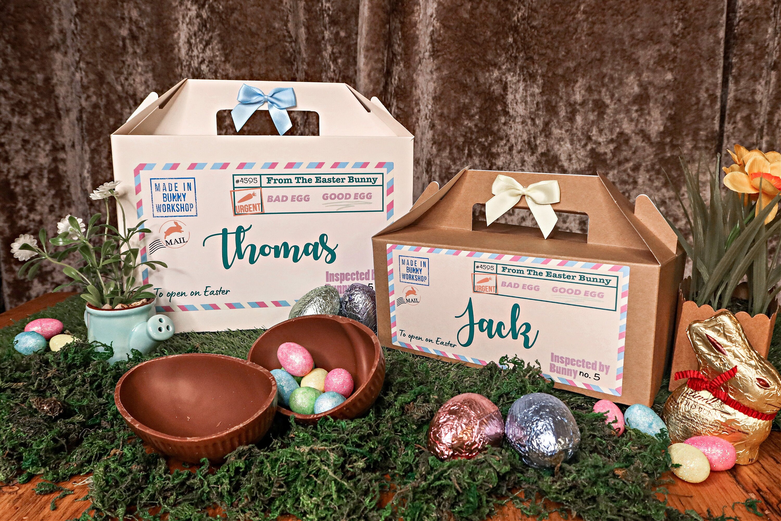 Festive Personalised Easter Boxes Easter Egg Hunt Easter Etsy