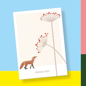 Postkarte, Weihnachtskarte "Kleiner Fuchs"