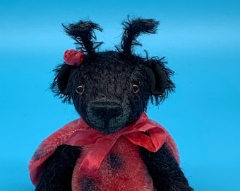 Bishy: Ręcznie robiony Miś Biedronka - Czarny Moher, Kolekcjonerski