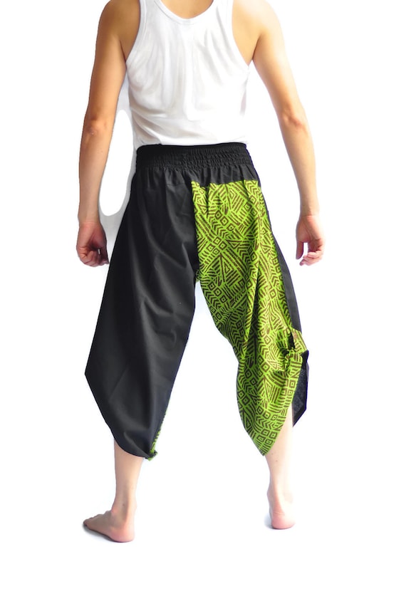 AHP Thai fisherman pants Men's Japanese Style Pants One Size Green stone Japanese Design