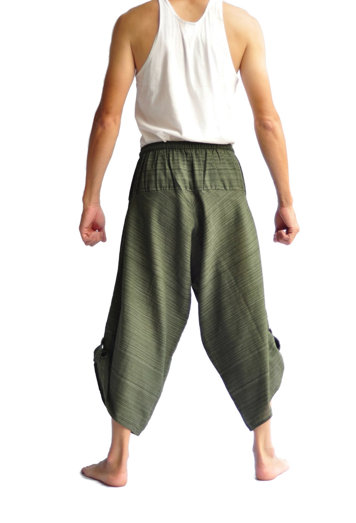 AHP Men's Japanese Haren Pants Samurai Pants Yoga Beach Pants Style