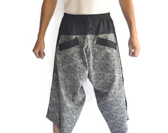 Pantalones Harem de Algodón para Hombre: Estilo Samurái, Yoga, Ropa Casual