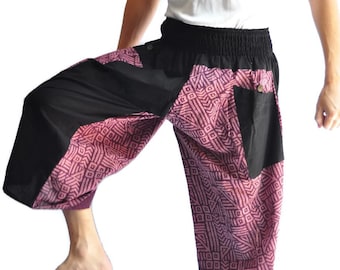 clothing men, yoga clothes, Aladdin pants, harem pant, dress pants, gaucho pants, mens black shorts, capri pants, violet tradition stone