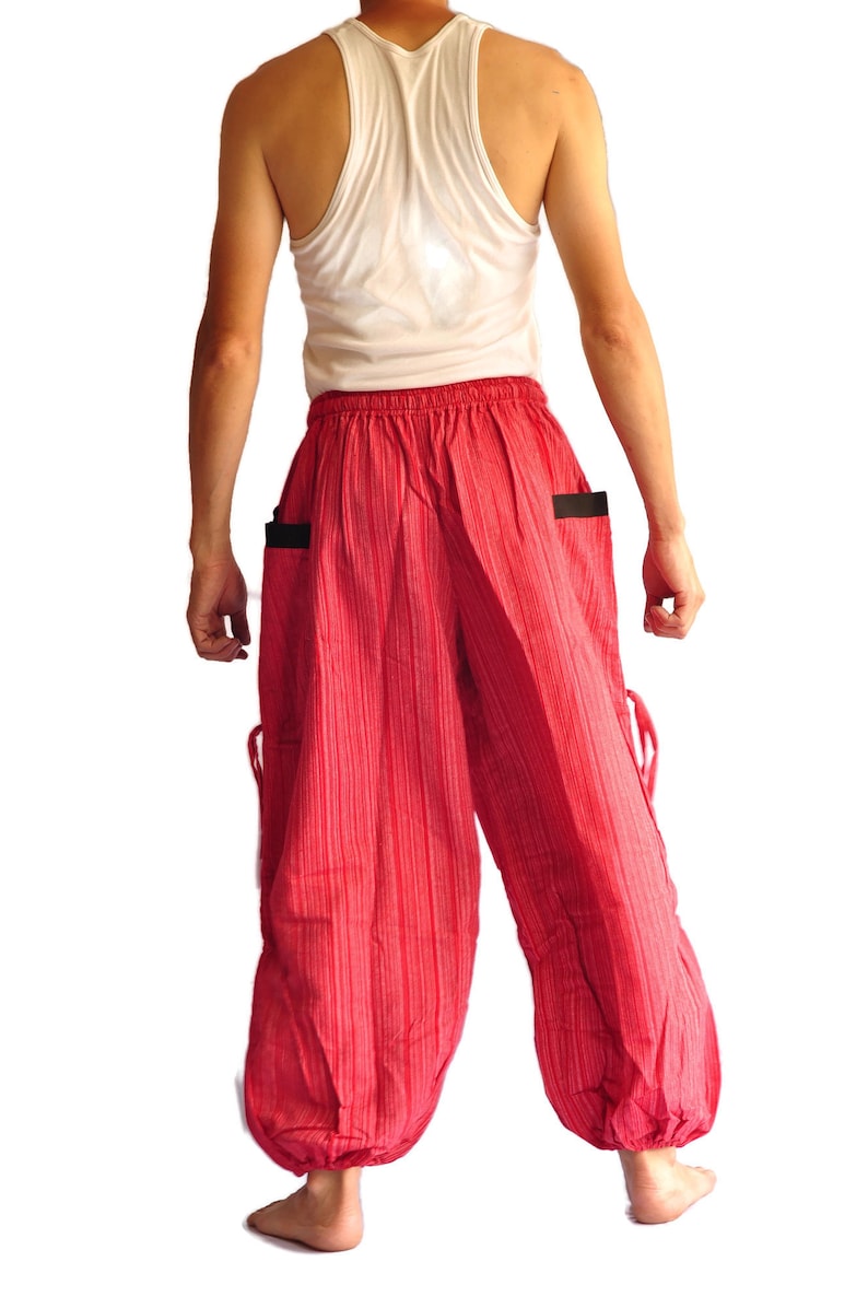 AHP Aladdin Harem Pants Men Japanese Style Pants One Size RED TALISMAN