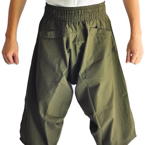 AHP Men&#39;s Japanese Style Pants One Size Green Japanese Design yoga beach sleep