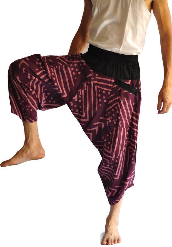 Harem Pants Men, Samurai Pants, Festival Drop Crotch Pants, Ninja Pants, Japanese  Pants, Thai Pants, Burning Man Clothing, Hippie Pants - Etsy Hong Kong