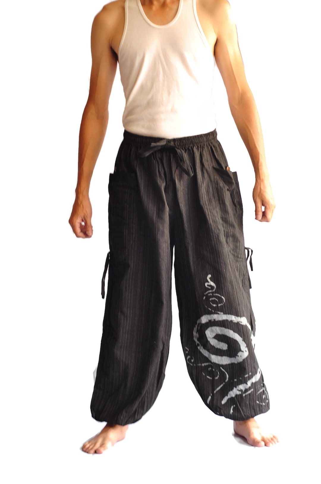 AHP Aladdin Harem Pants Men's Japanese Style Pants One Size Brown
