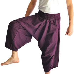 AHP Men's Japanese Style Pants One Size violet Japanese Design all color