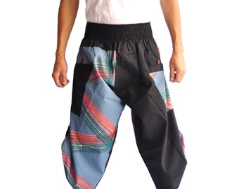 Pantalones harén, pantalones de yoga, pantalones harén para hombre, pantalones de pescador, pantalones palazzo, pantalones paracaídas, pantalones ajustados, pantalones talla única, negro, gris estatal.