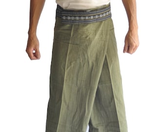 Thai Fisherman Pants: Khadi Cotton, Loose Fit, Boho Style