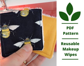 Reusable Makeup Remover Pads PDF Pattern, Instant Digital Download with video tutorial and template