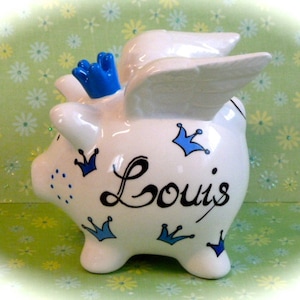 Sparschwein Nr. 106 Krönchen,Sparschwein mit Name,personalisiertes Sparschwein,Sparschwein,Geldgeschenk,Spardose mit Name,Spardose,Geschenk