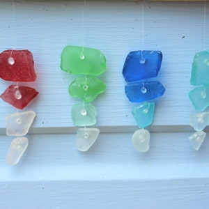 Sea Glass Icicle Christmas Tree Decorations (4 colours available) - ornament, decoration, seaglass art, home decor, festive, christmas, hang