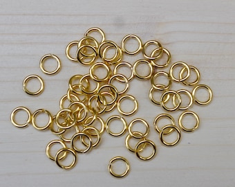 50 anneaux de flexion - 6 mm - OR - anneaux fendus
