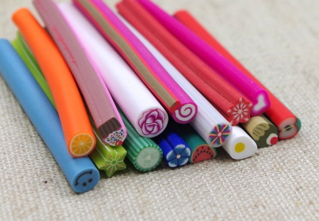 15 Polymer Clay Sticks Colorful MIX Nail Art Etsy