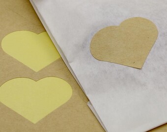 40 HERZ stickers-kraft paper-brown-3.2 x 2.8 cm