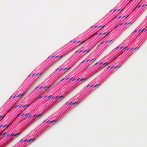 5m Seil Band - 4mm - pink blau weiß - für Armbänder / Hundeleinen etc.