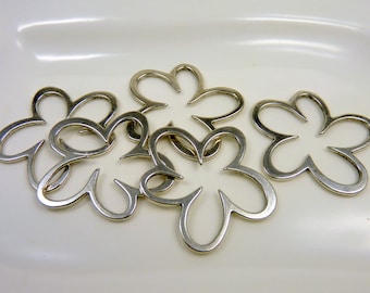 5 xl Pendant Flower 45 x 42 mm Silver Silver color