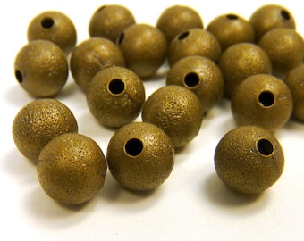 20 STARDUST Perlen - bronze - 8mm - Metallperlen