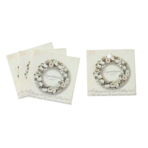 20 etichette regalo VINTAGE 4 x 4 cm floreali - matrimonio