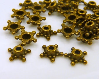 30 pearl caps stars Spacer BRONZE-9 mm