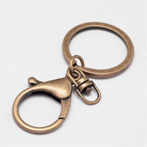 2 key rings with carabiner BRONZE
