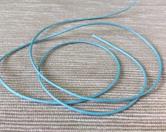 3 m (0.50EUR/1 m) waxed cotton ribbon 1 mm - light blue cord