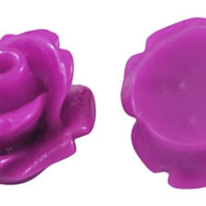 20 cabochon - fiori magenta 7 mm - mini rose