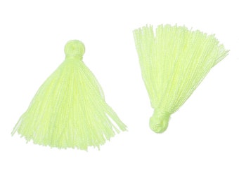 10 Mini QUASTEN - 25 mm neon yellow