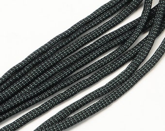 5m Seil Band - 4mm - schwarz grau dunkelgrau dunkelblau - für Armbänder / Hundeleinen etc.