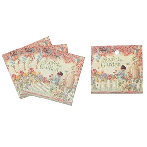 20 etichette regalo VINTAGE 4 x 4 cm - GIRLS floreali