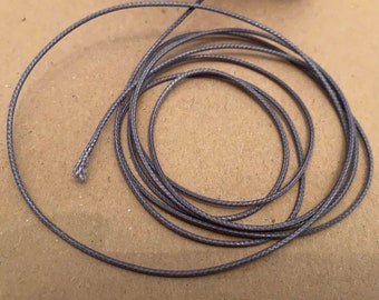 3m (0,50EUR/1m) gewachstes Baumwollband 1mm - grau, steingrau - Kordel