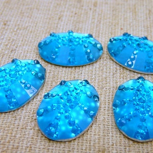 10 edle Cabochons 18x13mm TÜRKIS AZUR oval Bild 1