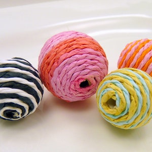 4 XL paper beads 22-28 mm - 4 colors - MIX - round - paper beads