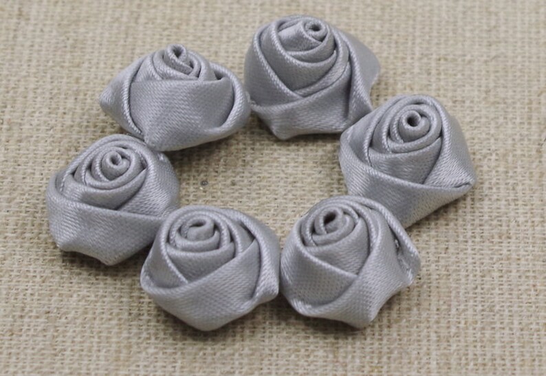 6 Noble Cabochons-Satin beauty 16 mm-Rose Grey image 2