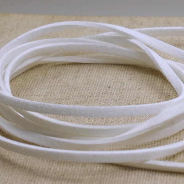 3 m (0,50EUR/1 m) RUBAN EN DATÉ 3 mm - BLANC BLANC