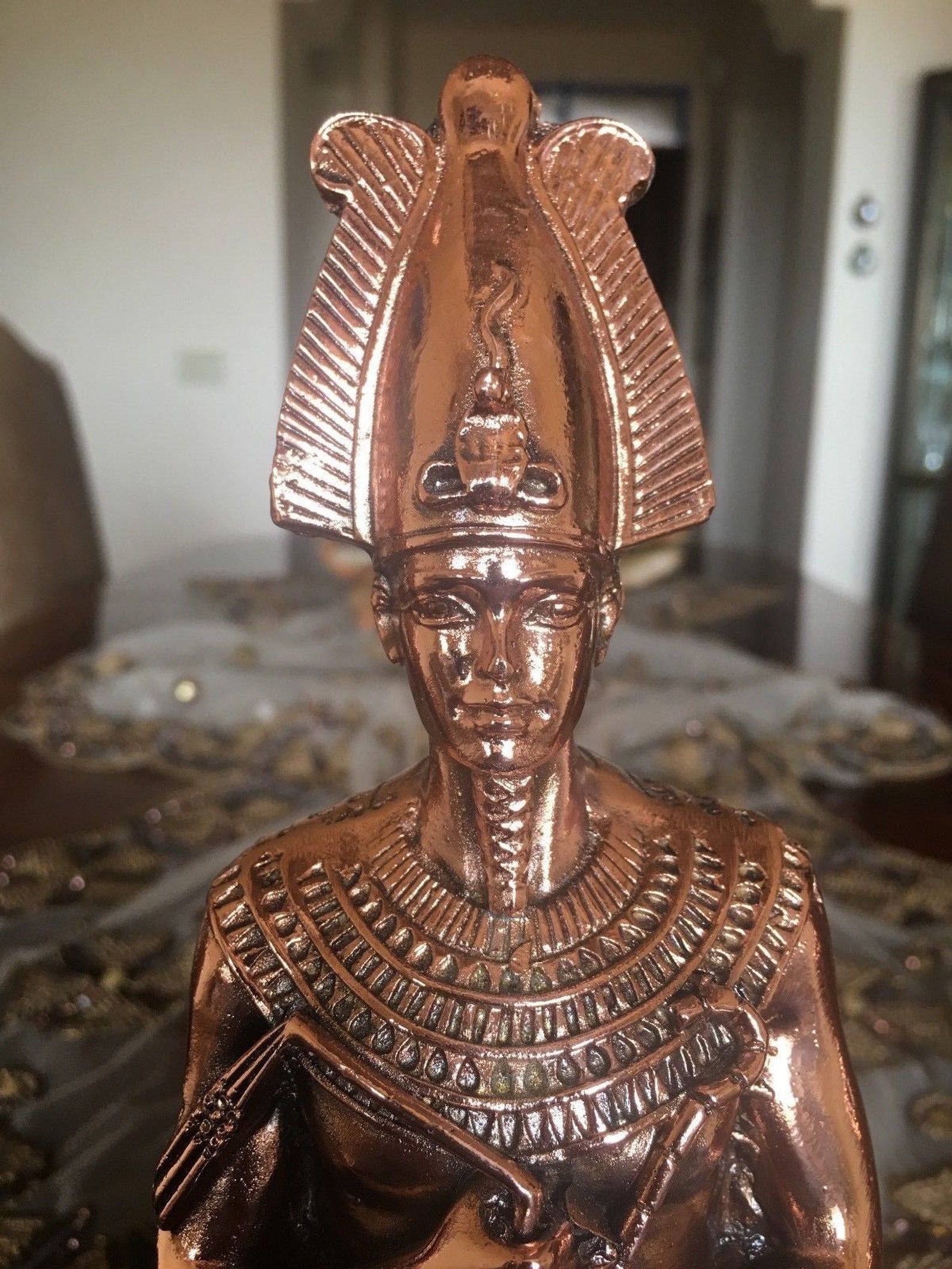 Egyptian Copper Plated Statues Set of 3 Made in Egypt Etsy