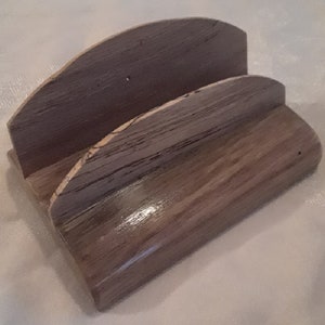 Business Card Display / Holder Wood Handcrafted Gift Desk Office Supply