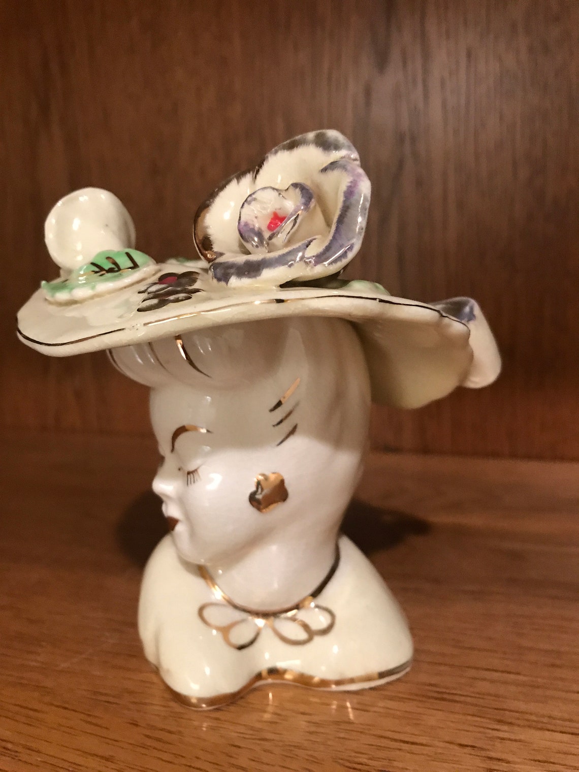 Vintage/antique Lady Head Vase Etsy