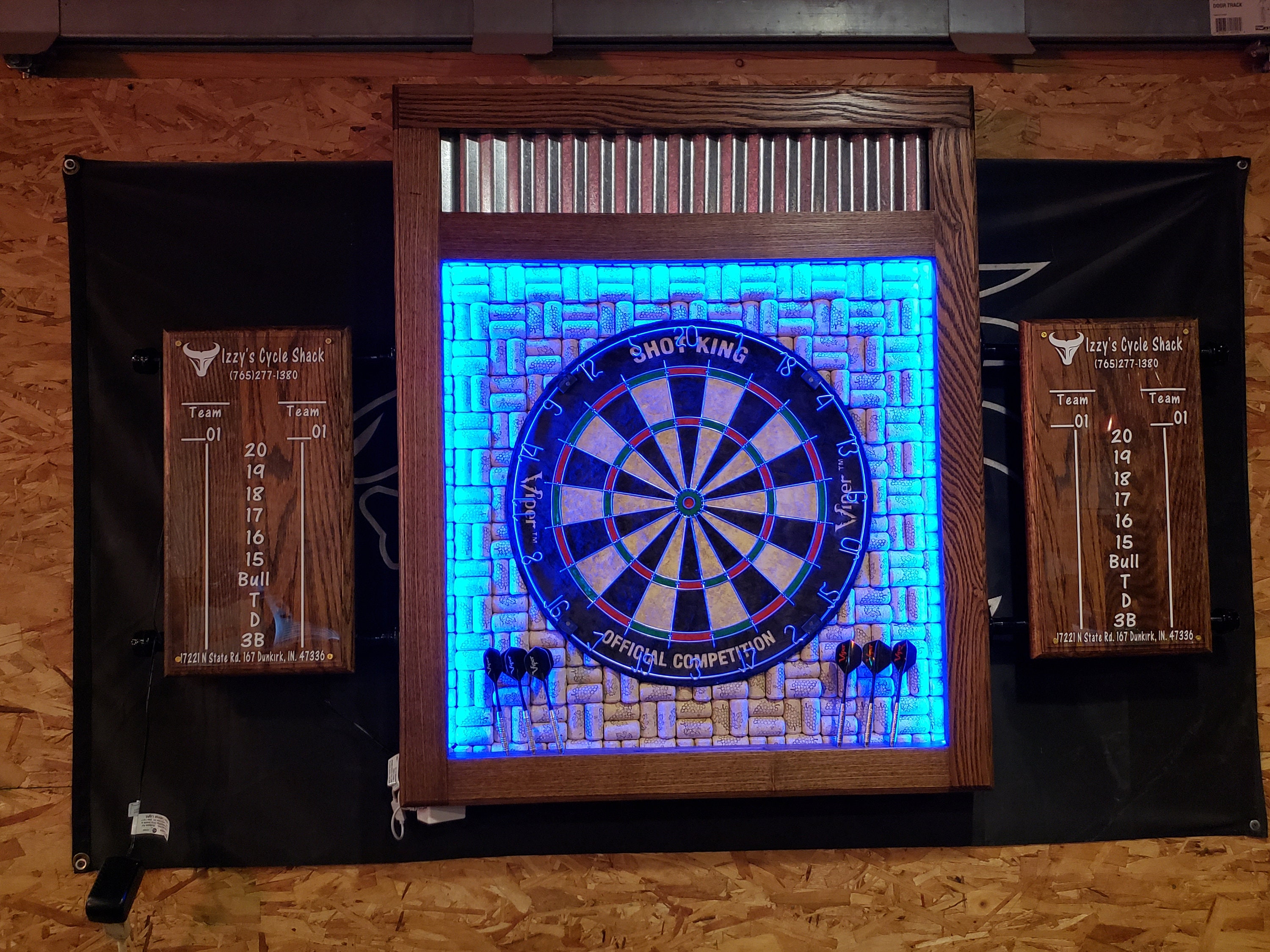 Custom Made Solid Wood Dart Board Surround Etsy