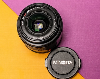 Minolta AF Sony A montura 28mm F2.8 Prime Lente gran angular
