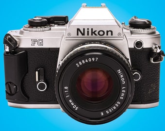 Nikon FG-20 SLR With 50mm F1.8 Lens, Wonderful First Film Camera