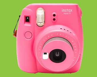 Fujifilm Instax Mini 9 Sofortbildkamera, Flamingo Pink mit Pinkem Gehäuse