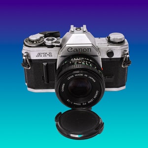 Canon AT-1 with 50mm F/1.8 FD Lens Ideal Student / Starter Just add film
