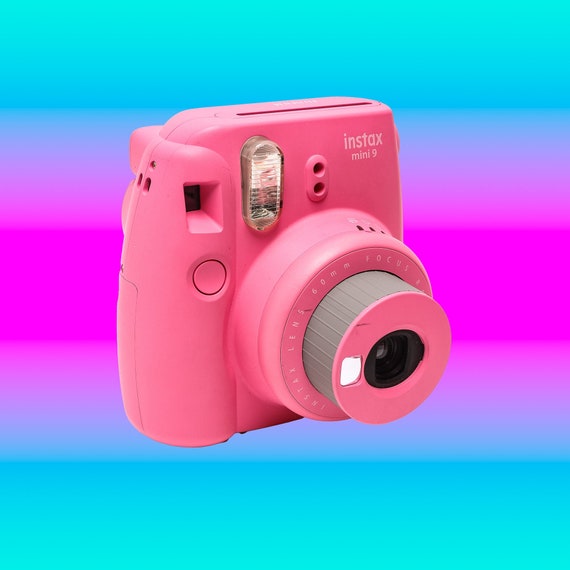 Fujifilm Instax Mini 9 Cámara instantánea rosa con estuche y