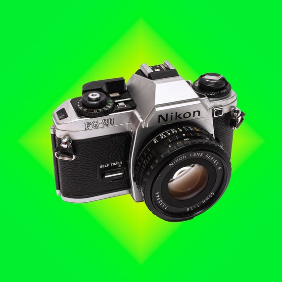 Nikon FG-20 SLR With 50mm F1.8 Lens, Wonderful First Film Camera 