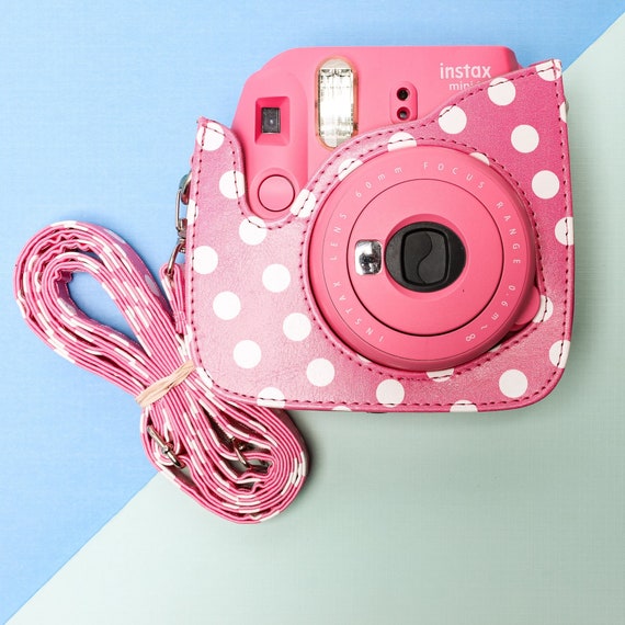 Cámara instantánea Fujifilm Instax Mini 8 rosa estuche y - Etsy España