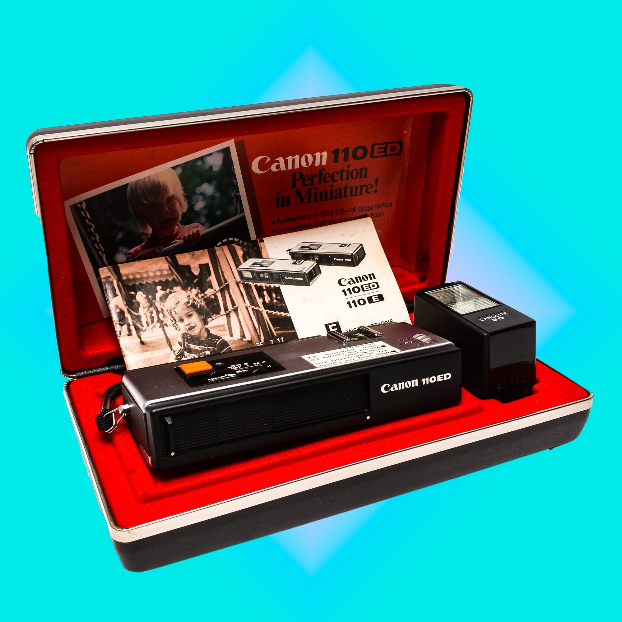 Canon 110 ED Camera W/date Outfit With Canolite ED Flash Unit